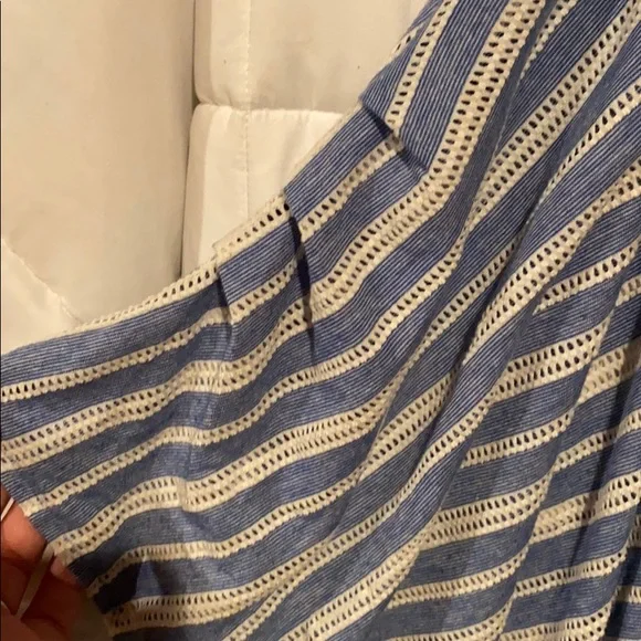 Free People Blue Striped Blouse - Picture 7 of 10